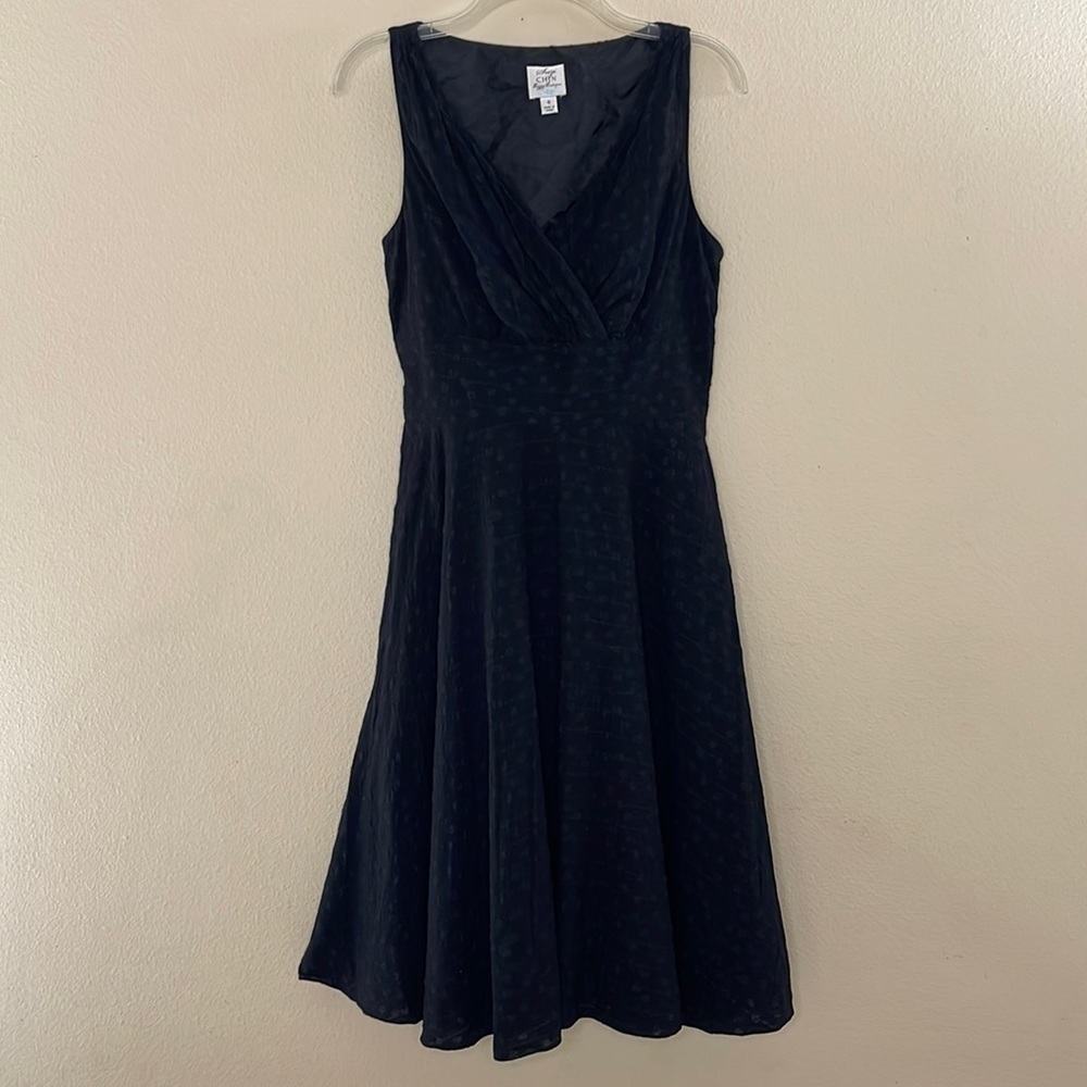 Suzi Chin For Maggy Boutique Cotton Sleeveless A Line Skirt Dress